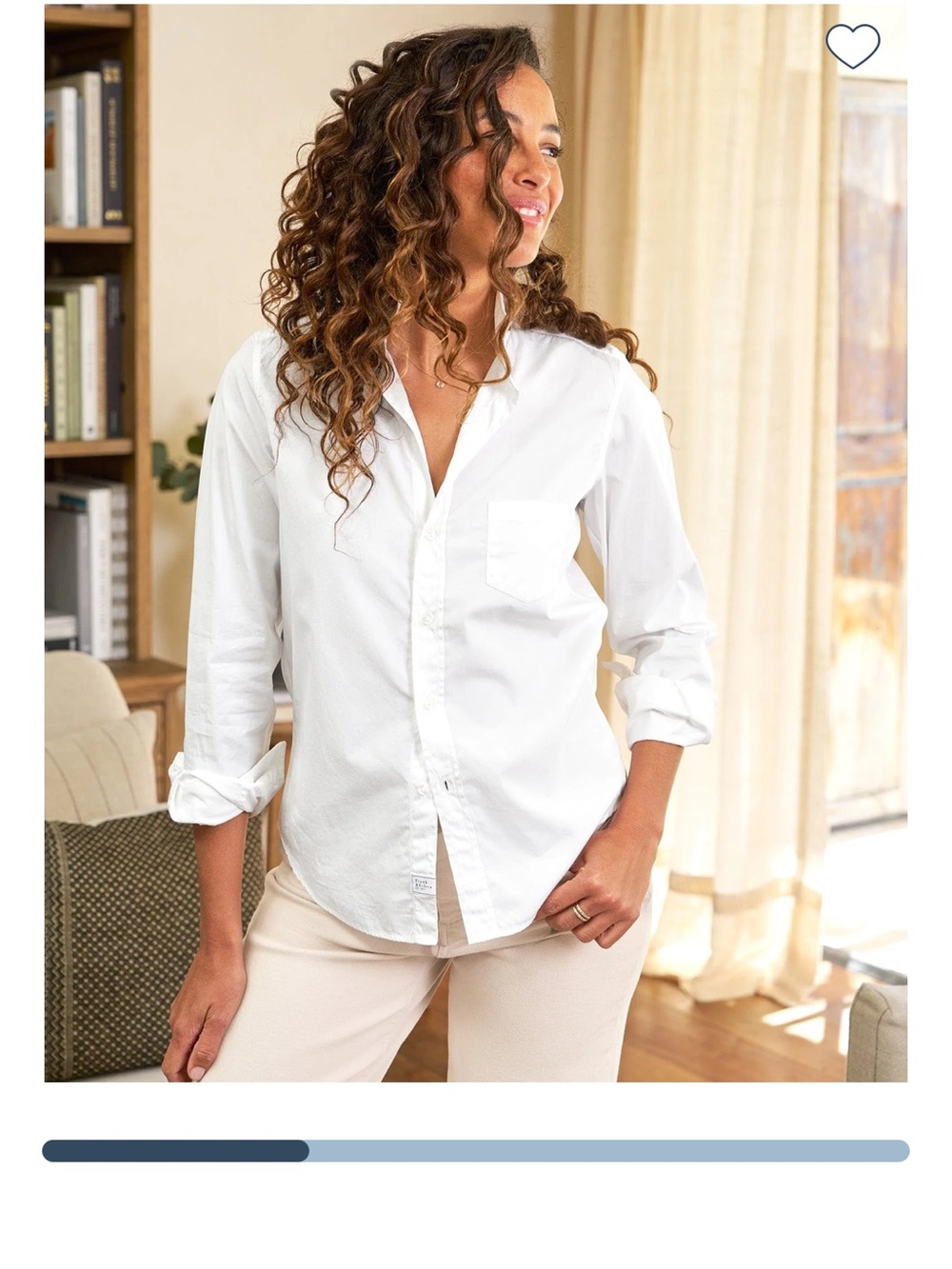 Frank & Eileen White Button-Down Shirt barry